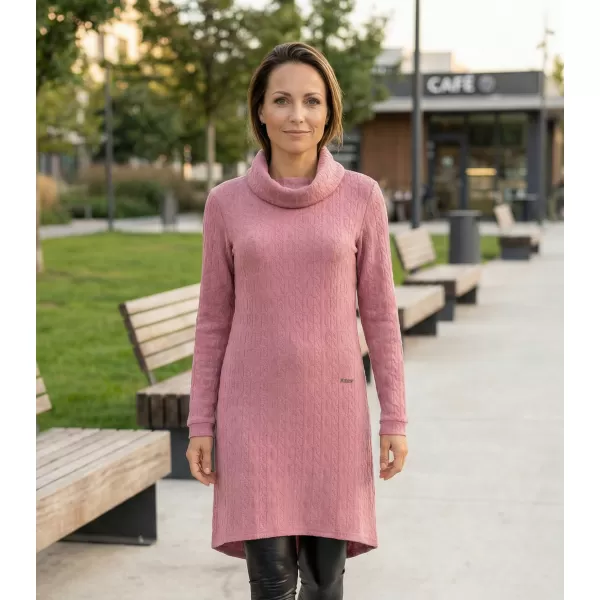  Rochie hanorac de dama KIXMI RIVA ROZ ÎNCHIS 