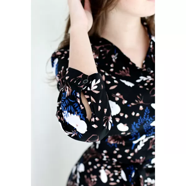  Rochie cămașă de damă ALTISPORT BECCI NEGRU 