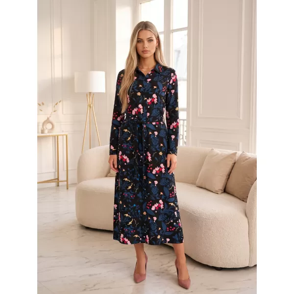  Rochie cămașă de damă KIXMI ROSITA NEGRU 