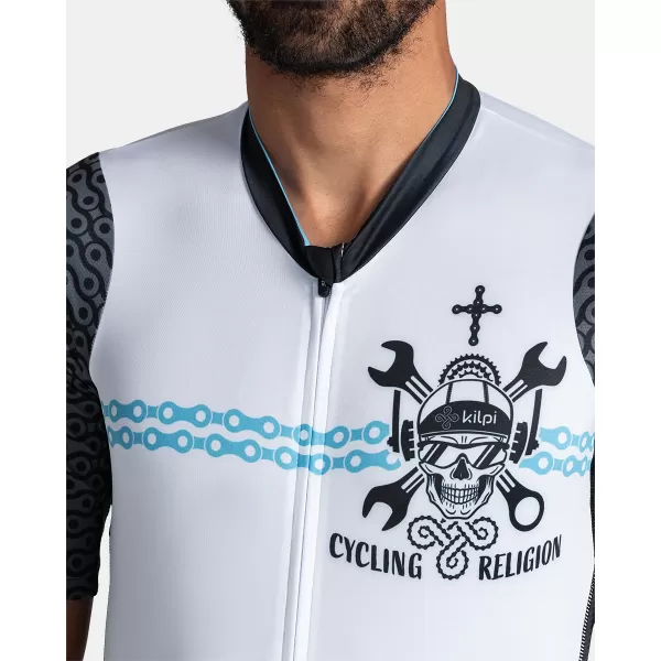  Tricou de ciclism pentru bărbați KILPI RIVAL-M TM0355KI ALB 