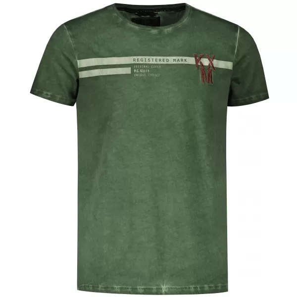  Tricou pentru bărbați KIXMI RICKY MILITAR 