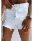 Pantaloni scurți pentru doamne DSTREET CREMIS SY0311 ALB