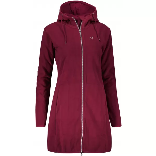  Hanorac prelungit dublu fleece pentru femei ALTISPORT MIEGA LSWB427 BURGUNDIA 