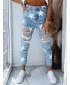 Pantalonii pentru doamne DSTREET CALI UY1487 ALBASTRU