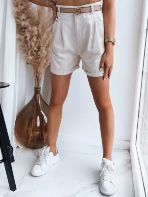 Pantaloni scurți pentru doamne DSTREET CLAUDINE SY0279 BEJ