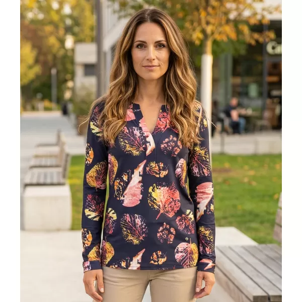  Tricou pentru femei KIXMI RONDA ALBASTRU INCHIS 