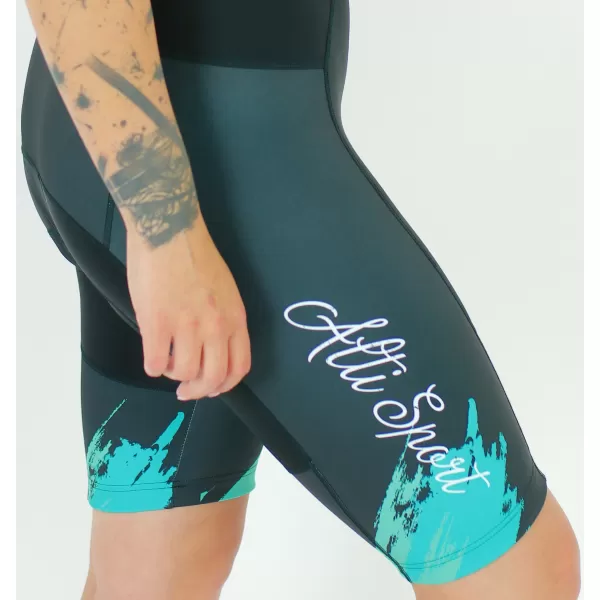  Pantaloni scurți premium pentru ciclism pentru femei ALTISPORT SWE/ALW01S14 TURCOAZ 