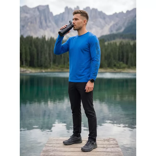  Tricou pentru bărbați cu mâneci lungi SAM 73 REGULUS MT 830 ALBASTRU STRĂLUCITOR 