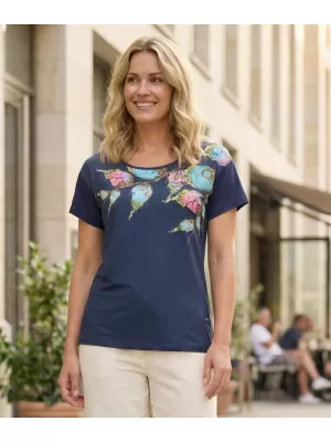Tricou pentru femei ALTISPORT BAILA ALBASTRU INCHIS