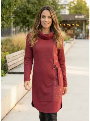Rochie hanorac de dama KIXMI RENIE BURGUNDIA