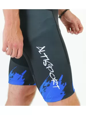 Pantaloni scurți premium pentru ciclism pentru bărbați ALTISPORT SWE/ALM01S13 ALBASTRU