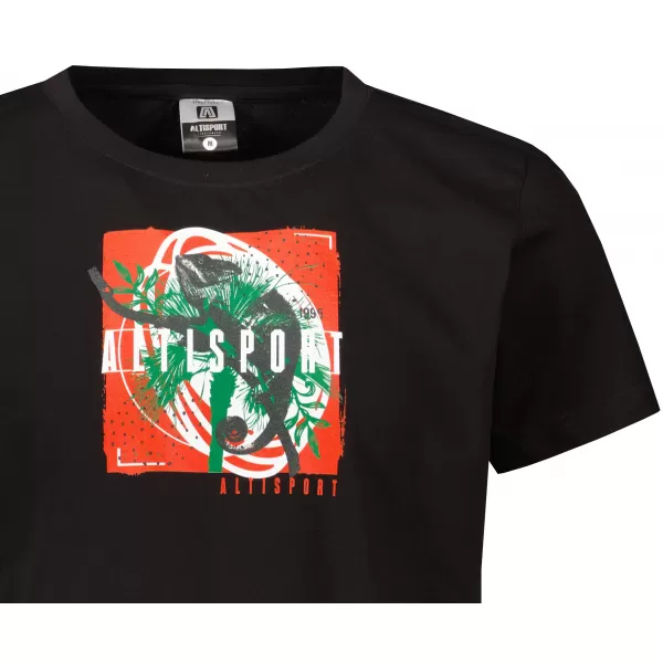  Tricou pentru bărbați ALTISPORT ALM183129 NEGRU ȘI ROȘU 