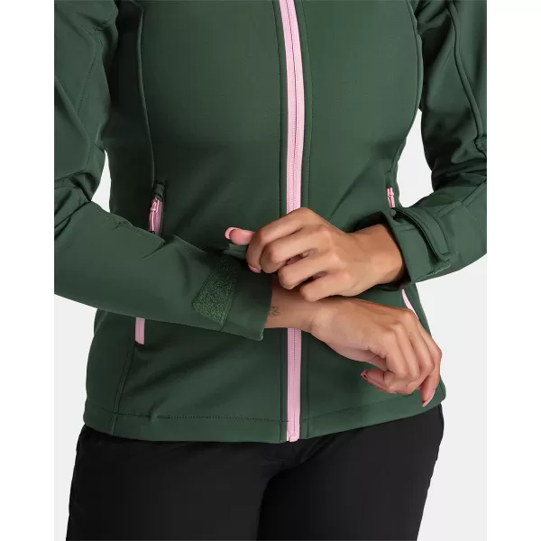  Jachetă softshell de damă KILPI RAVIA-W TL0109KI VERDE ÎNCHIS 