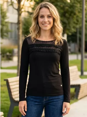 Tricou pentru femei KIXMI RACHEL NEGRU