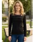 Tricou pentru femei KIXMI RACHEL NEGRU