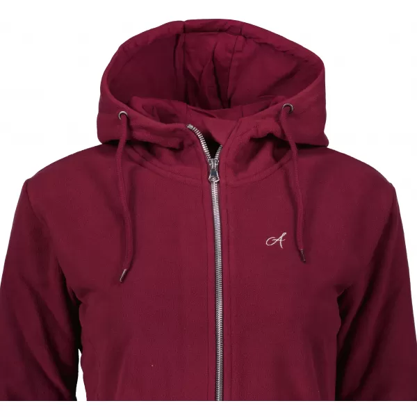  Hanorac prelungit dublu fleece pentru femei ALTISPORT MIEGA LSWB427 BURGUNDIA 
