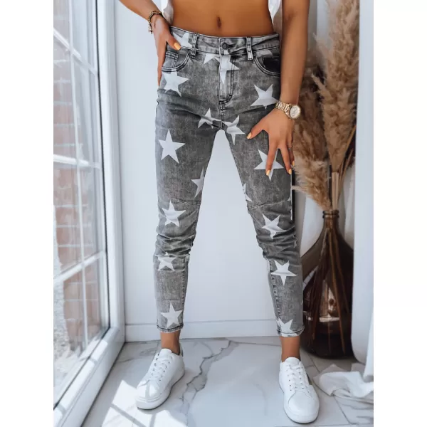  Pantalonii pentru doamne DSTREET STARS UY1486 GRI 
