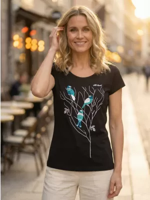 Dámské triko ALTISPORT CARRYOVER ALW182122 ČERNOMODRÁ