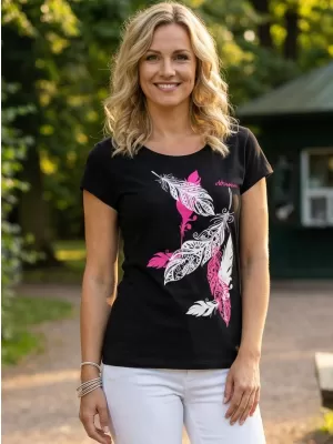 Tricou pentru femei ALTISPORT ALW178122 NEGRU ROZ