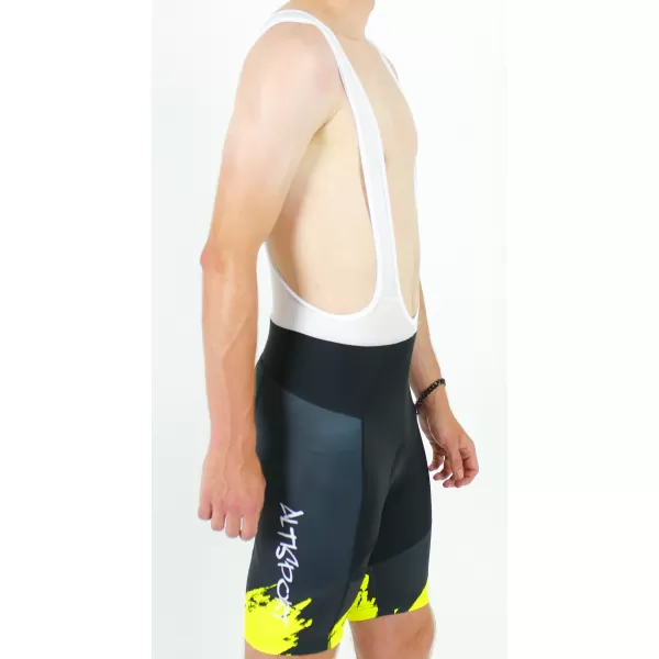  Pantaloni scurți premium pentru ciclism pentru bărbați ALTISPORT SWE/ALM01S13 GALBEN NEON 