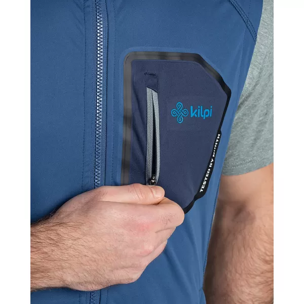  Vestă softshell pentru bărbați KILPI RIELLO-M TM0111KI ALBASTRU ÎNCHIS 