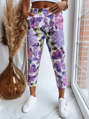 Pantalonii pentru doamne DSTREET FLOWER UY1470 VIOLET