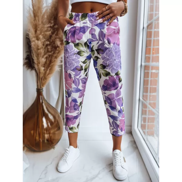  Pantalonii pentru doamne DSTREET FLOWER UY1470 VIOLET 