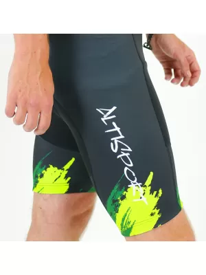 Pantaloni scurți premium pentru ciclism pentru bărbați ALTISPORT SWE/ALM01S13 VERDE