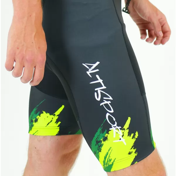  Pantaloni scurți premium pentru ciclism pentru bărbați ALTISPORT SWE/ALM01S13 VERDE 