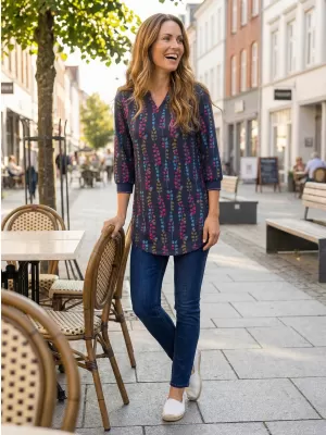 Tricou pentru femei KIXMI ROSALIA ALBASTRU INCHIS
