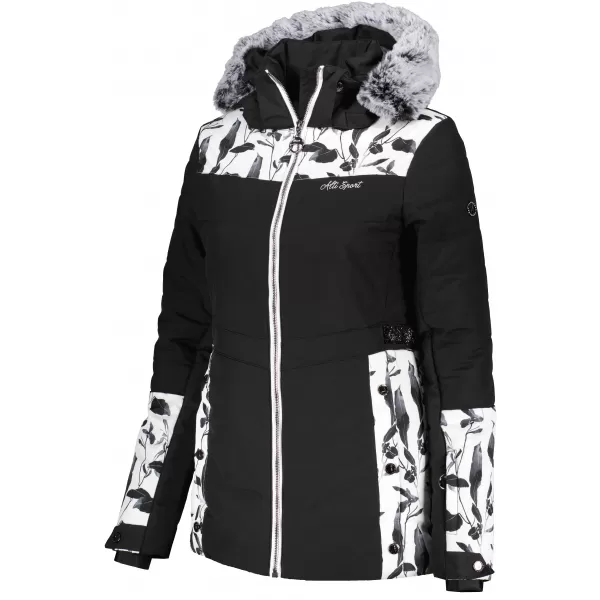  Geaca de iarna dama ALTISPORT BIANCA NEGRU 