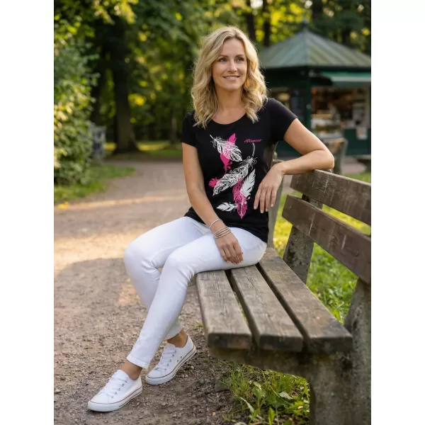  Tricou pentru femei ALTISPORT ALW178122 NEGRU ROZ 