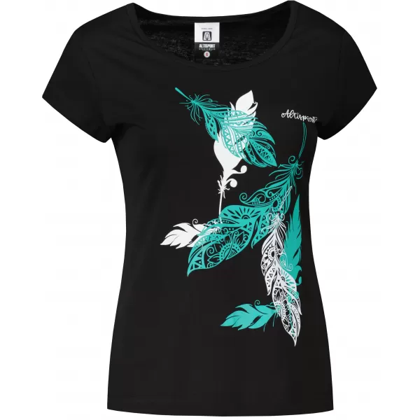  Tricou pentru femei ALTISPORT ALW178122 NEGRU ȘI ALBASTRU 