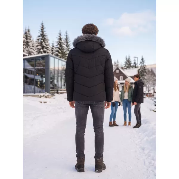  Geaca de iarna pentru barbati ALTISPORT BALDER NEGRU 