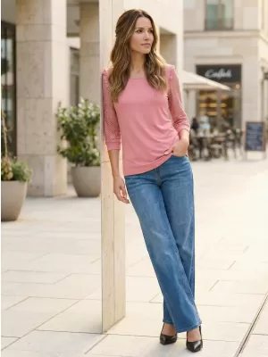 Tricou pentru femei KIXMI REBECA ROZ ÎNCHIS
