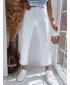 Pantalonii pentru doamne DSTREET RETIS UY1478 ALB