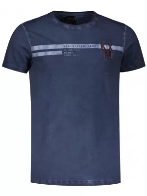 Tricou pentru bărbați KIXMI RICKY ALBASTRU INCHIS