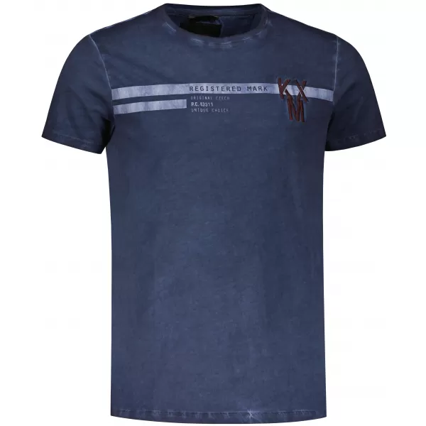  Tricou pentru bărbați KIXMI RICKY ALBASTRU INCHIS 