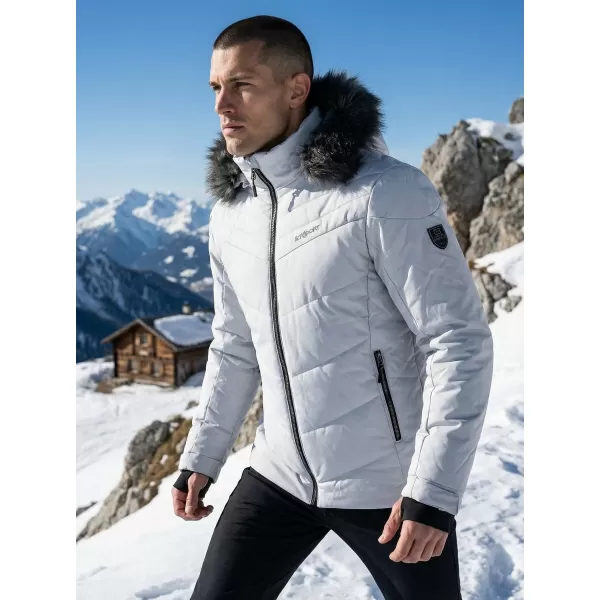  Geaca de iarna pentru barbati ALTISPORT BALDER GRI DESCHIS 