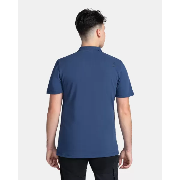  Tricou pentru bărbați cu guler KILPI VILAR-M TM0371KI ALBASTRU ÎNCHIS 