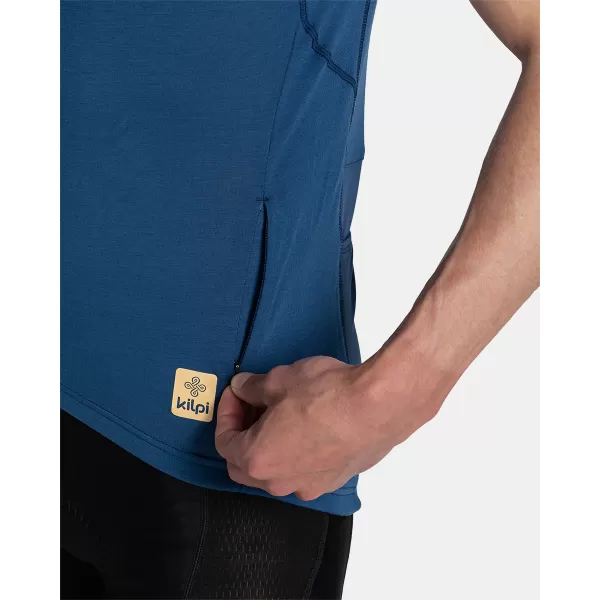  Tricou de ciclism pentru bărbați KILPI PETRANA-M TM0354KI ALBASTRU ÎNCHIS 