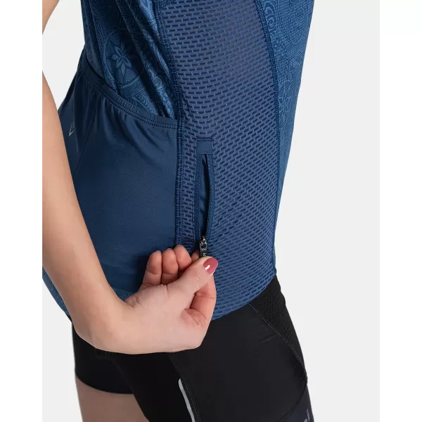  Tricou de ciclism pentru femei KILPI MOATE-W TL0354KI ALBASTRU ÎNCHIS 