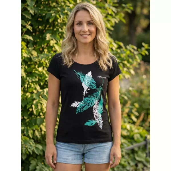  Tricou pentru femei ALTISPORT ALW178122 NEGRU ȘI ALBASTRU 
