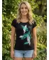 Tricou pentru femei ALTISPORT ALW178122 NEGRU ȘI ALBASTRU