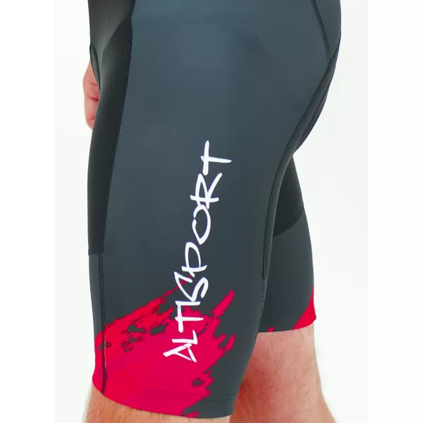  Pantaloni scurți premium pentru ciclism pentru bărbați ALTISPORT SWE/ALM01S13 ROȘU 
