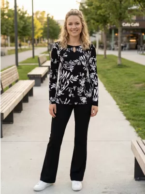 Tricou pentru femei KIXMI ROAN NEGRU