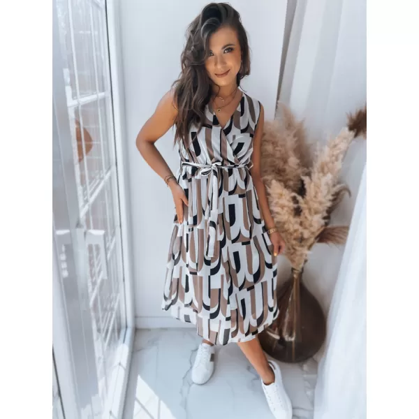  Rochie DSTREET BALI EY2300 ALB -BROWN 