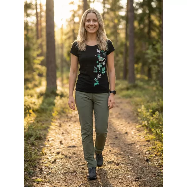  Tricou pentru femei ALTISPORT ALW175122 NEGRU ȘI ALBASTRU 