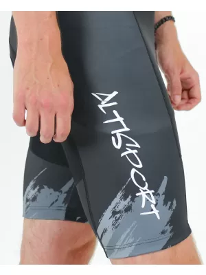 Pantaloni scurți premium pentru ciclism pentru bărbați ALTISPORT SWE/ALM01S13 GRI INCHIS