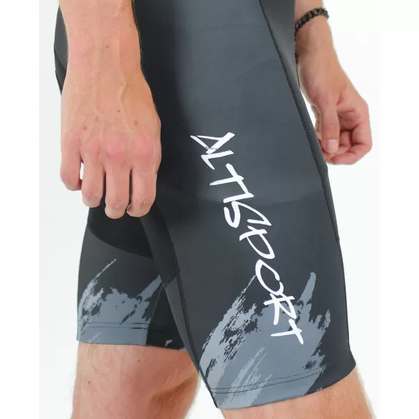  Pantaloni scurți premium pentru ciclism pentru bărbați ALTISPORT SWE/ALM01S13 GRI INCHIS 